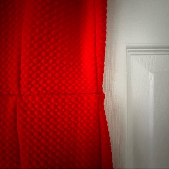 Anthropologie Maeve Quilted Red button front midi dress preppy equestrian - Picture 10 of 15